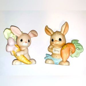 Precious Moments Figurines Some bunny Cares Bunny holding carrot